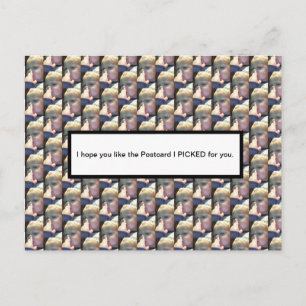Funny Postcard of a Boy Picking his nose postcards
