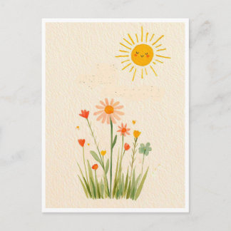 Funny postcard. Summer day Postcard