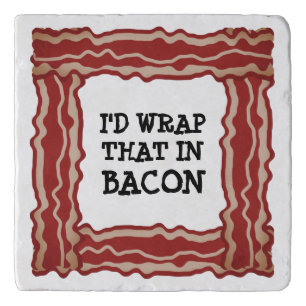 Funny pot holder custom trivet for bacon lover
