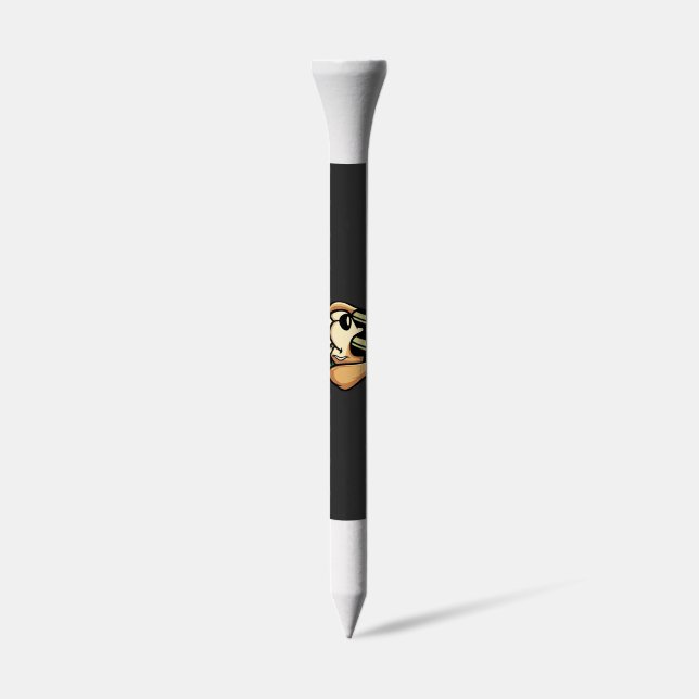 Funny Pot Smoking Dog Stoner Golf Tees (Side)