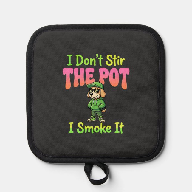 Funny Pot Smoking Dog Stoner Holder (Front)
