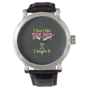 Funny Pot Smoking Dog Stoner Watch