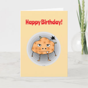 Funny Potato Happy Birthday Face Card
