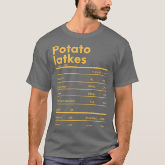 Funny potato latkes thanksgiving nutrition facts T-Shirt