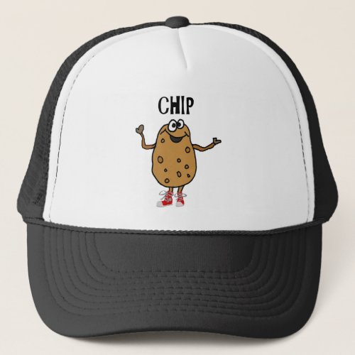 Funny Potato Named Chip Cartoon Trucker Hat