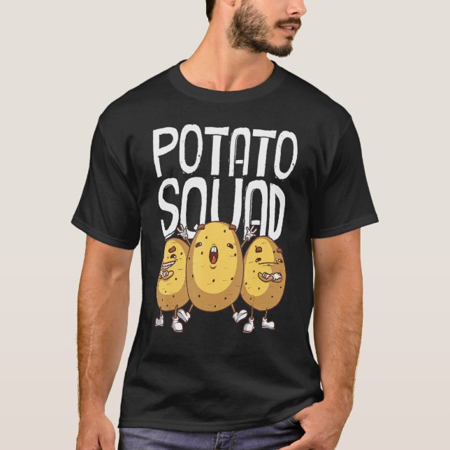Funny Potato Squad  For Men Women Cool Vegetarian  T-Shirt (Front)