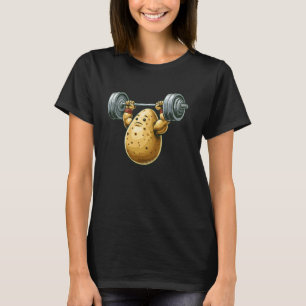 Funny Potato Weightlifting Artwork Funny Weightlif T-Shirt