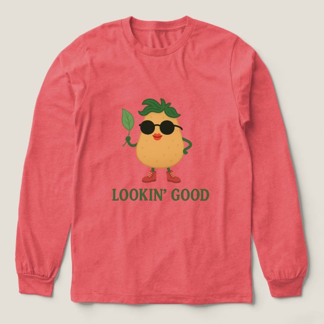 Funny Potato Women’s Long Sleeve Shirt (Design Front)