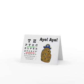 Funny Potatoe Taking Eye Exam Greeting Card