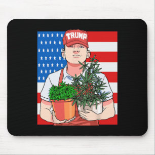Funny Pothead Stoner Vote For President Trump Mouse Pad