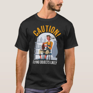 Funny Pottery And Ceramics Artist Flying Objects L T-Shirt