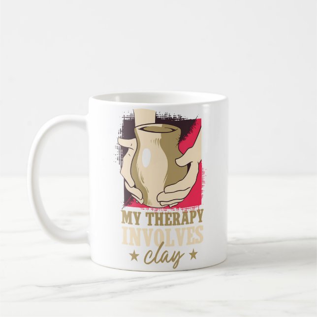 Funny Pottery Coffee Mug (Left)