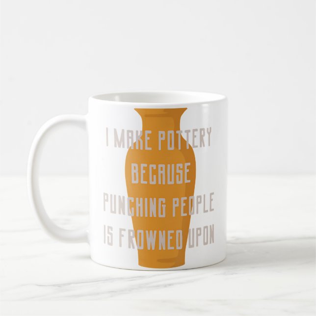 Funny Pottery 	 Gift - Punch Coffee Mug (Left)
