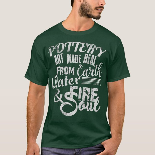 Funny Pottery Wheel Ceramics Clay Kiln Earth T-Shirt (Front)