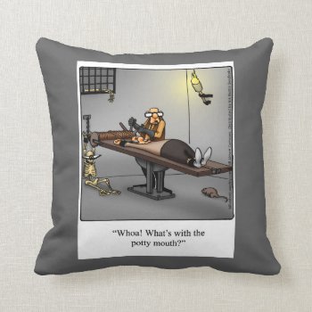 Funny "potty Mouth" Pillow Gift by Spectickles at Zazzle