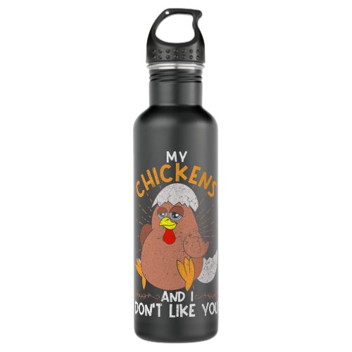 Funny Poultry Bird Farm Animal Lover Farmer Cute C Stainless Steel Water Bottle