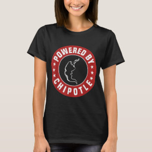 Funny Powered By Chipotle Design Chili Pepper T-Shirt