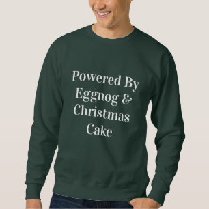 Funny Powered By Eggnog Christmas Men’s Sweater