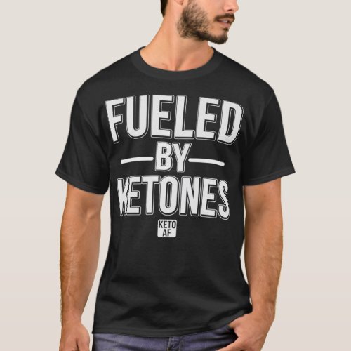 Funny Powered By Keytones Keto AF Keto Diet Premiu T_Shirt