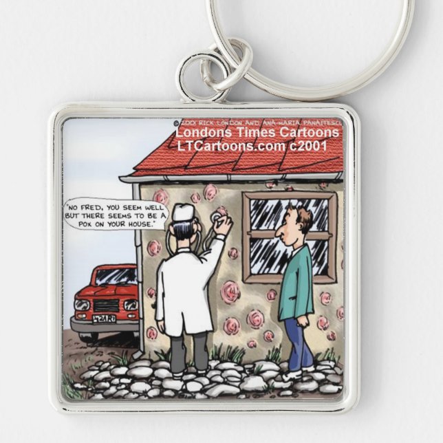 Funny Pox On Your House Keychain (Front)