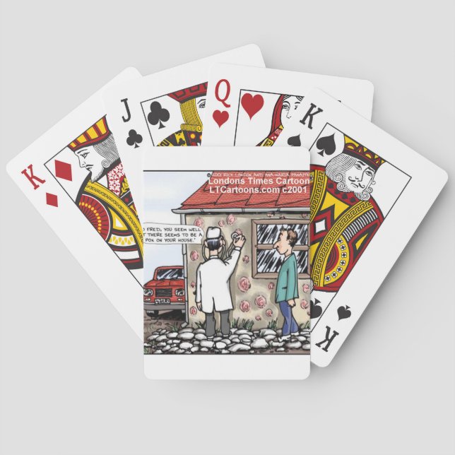 Funny Pox On Your House Poker Cards (Back)