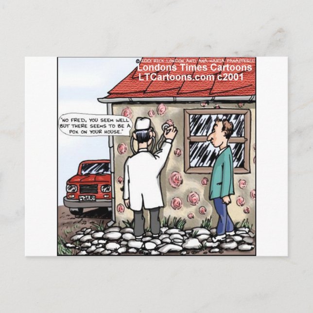 Funny Pox On Your House Postcard (Front)