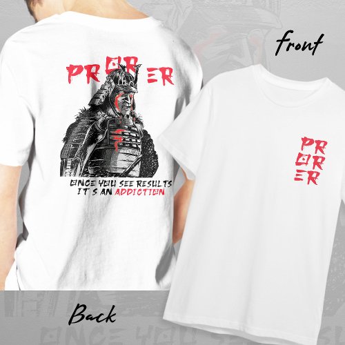 Funny PR OR ER Gym Weight Lifting Front and Back T_Shirt
