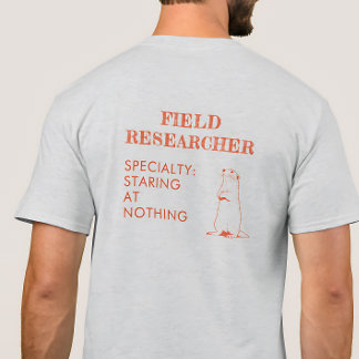 Funny Prairie Dog Field Researcher Orange Back T-Shirt