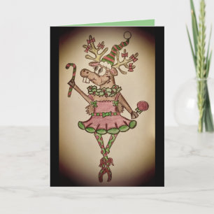 Funny Prancer Christmas Card