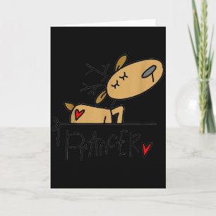 Funny Prancer Reindeer Christmas Holiday S Card