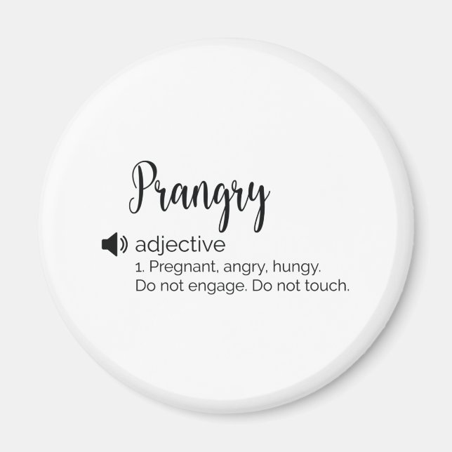 Funny Prangry Definition Magnet (Front)