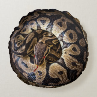 Funny Prank Python Snake Round Pillow