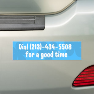 Funny Prank Rick Rolled Dial For A Good Time Car Magnet