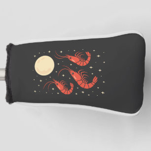 Funny Prawn Howling at the Moon Shrimp Lovers Golf Head Cover