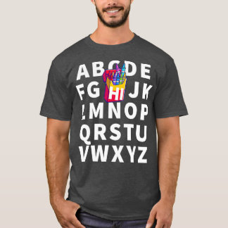 Funny Pre K Kindergarten Hi Alphabet Back To Schoo T-Shirt