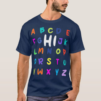 Funny Pre K Kindergarten Hi Alphabet Back To Schoo T-Shirt