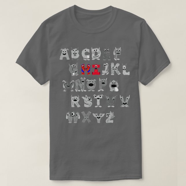 Funny Pre K Kindergarten Hi Alphabet Back To Schoo T-Shirt (Design Front)