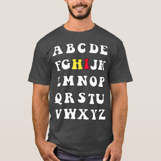 Funny Pre K Kindergarten Hi Alphabet Back To Schoo T-Shirt