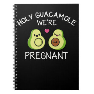 Funny Pregnancy Announcement Avocado Joke Notebook