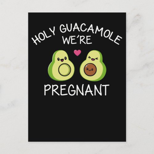 Funny Pregnancy Announcement Avocado Joke Postcard