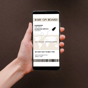 Funny Pregnancy Announcement Boarding Pass Style