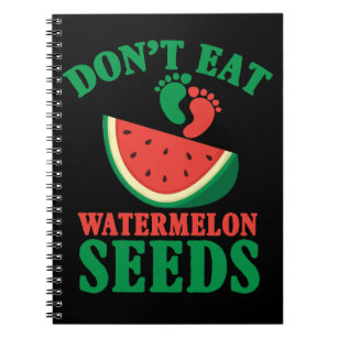 Funny Pregnancy Announcement Watermelon Mom Melon Notebook