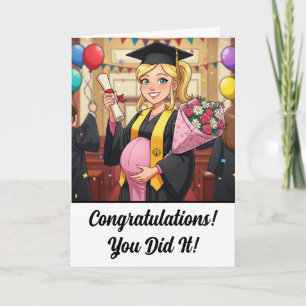 Funny Pregnancy College Graduation Card