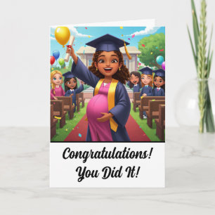 Funny Pregnancy College Graduation Card