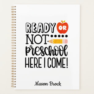 Funny Preschool student school personalized gift Planner