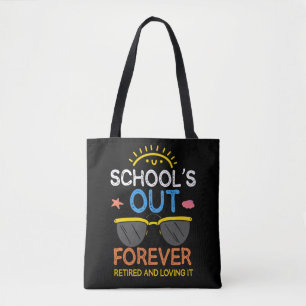 Funny Preschool Teacher Retirement School Retired Tote Bag