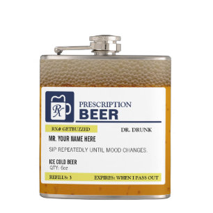 Funny Prescription Beer Flask