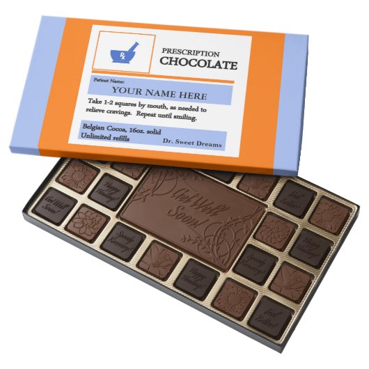 Funny Prescription Chocolate Gift Bar (Opened)