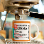 Funny Prescription Coffee Label Personalized  Coffee Mug<br><div class="desc">This design may be personalized in the area provided by changing the photo and/or text. Or it can be customized by clicking Personalize this Template and then choosing the click to customize further option and delete or change the color of the background, add text, change the text color or style,...</div>