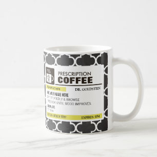 Funny Prescription Coffee Mug with Monogram